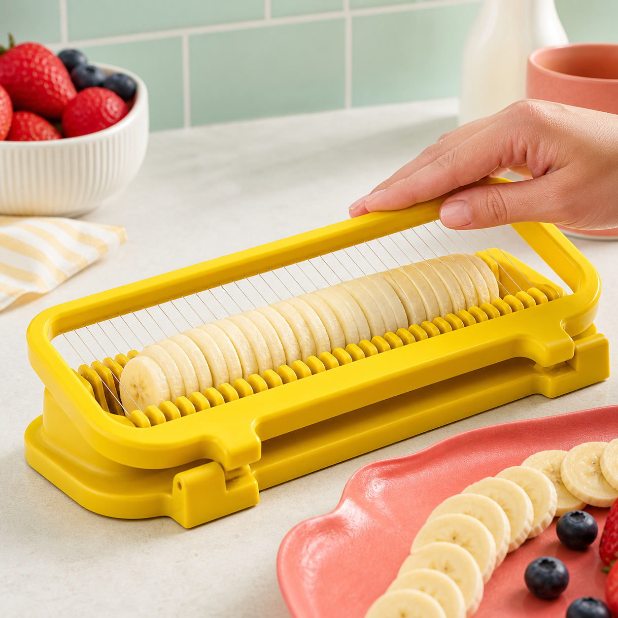 🍳 One-Press Multi-Food Slicer 3-Pack — Perfect Slices in Seconds